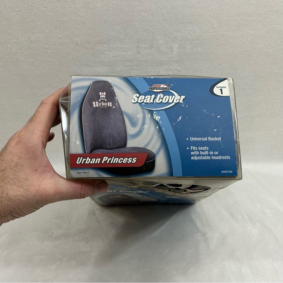 Auto Expressions Urban Princess Gray Microfiber Bucket Seat Cover Universal fit - Picture 6 of 11